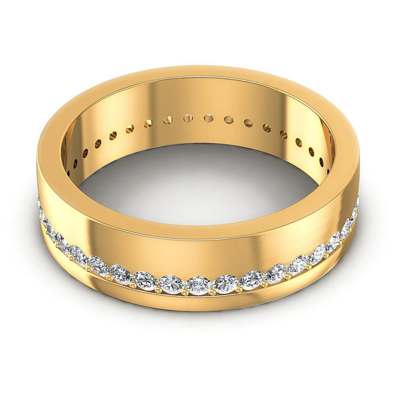 Round Diamonds 0.50CT Eternity Ring in 14KT Yellow Gold