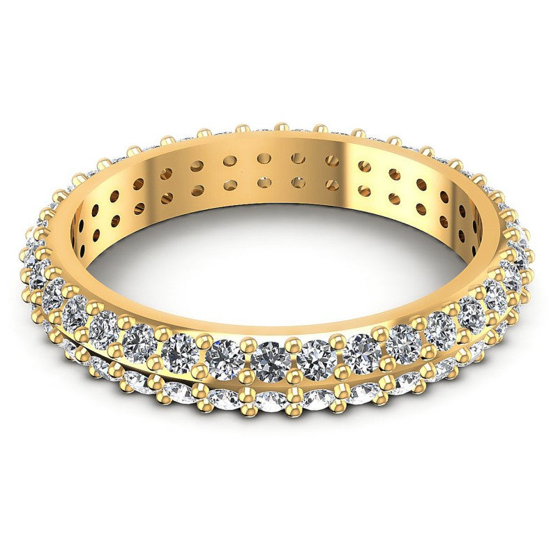Round Diamonds 0.90CT Eternity Ring in 14KT Yellow Gold