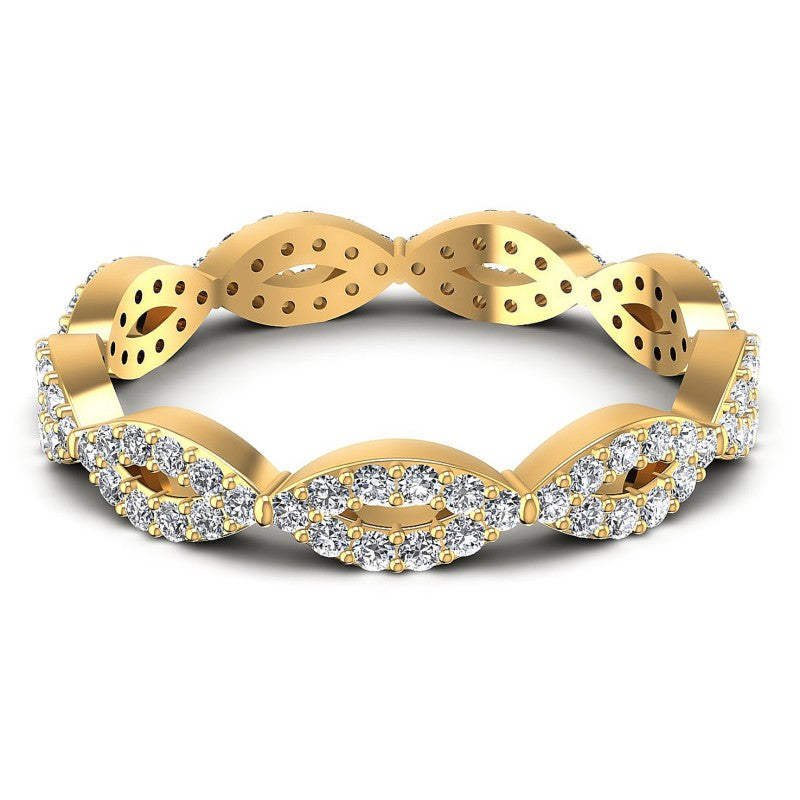 Round Diamonds 0.45CT Eternity Ring in 14KT Yellow Gold