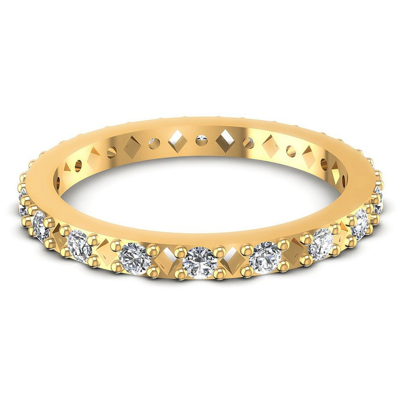 Round Diamonds 0.40CT Eternity Ring in 14KT Yellow Gold