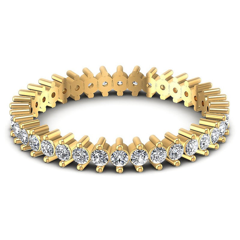 Round Diamonds 0.45CT Eternity Ring in 14KT Yellow Gold