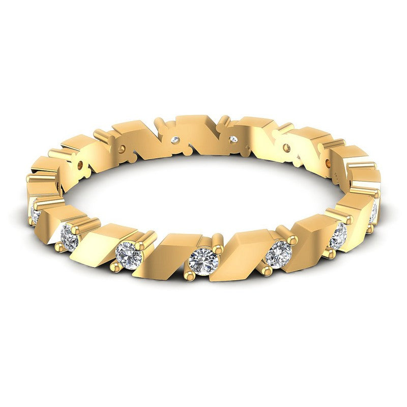 Round Diamonds 0.20CT Eternity Ring in 14KT Yellow Gold