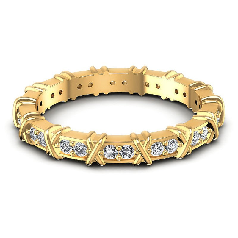 Round Diamonds 0.35CT Eternity Ring in 14KT Yellow Gold