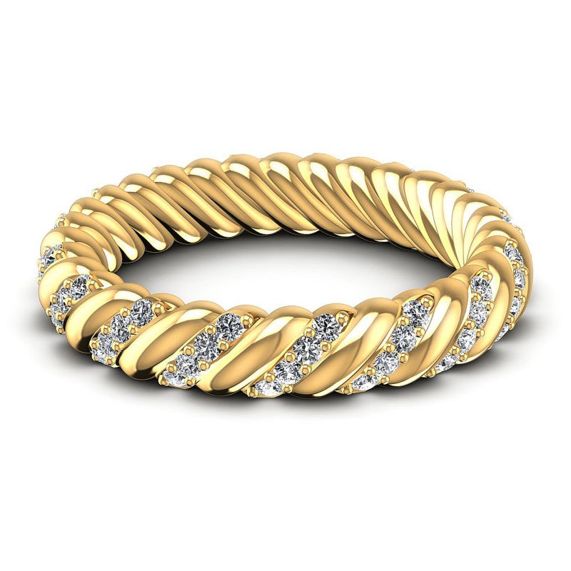 Round Diamonds 0.70CT Eternity Ring in 14KT Yellow Gold
