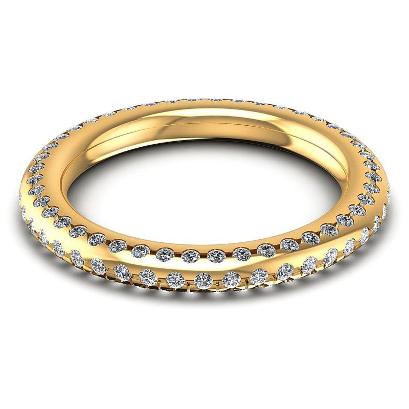 Round Diamonds 0.50CT Eternity Ring in 14KT Yellow Gold