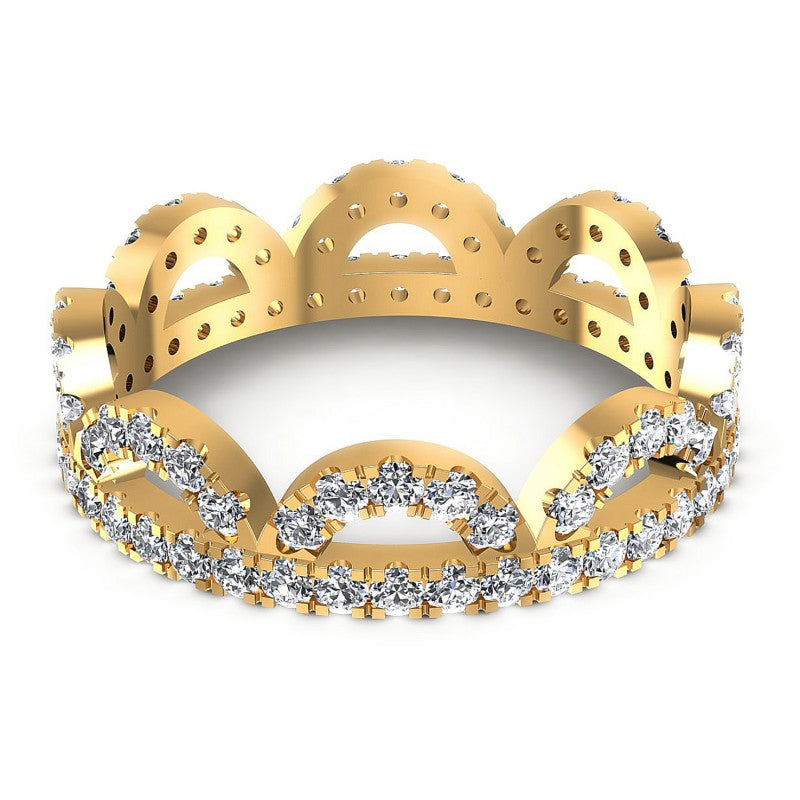 Round Diamonds 1.05CT Eternity Ring in 14KT Yellow Gold