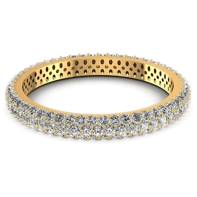 Round Diamonds 0.80CT Eternity Ring in 14KT Yellow Gold