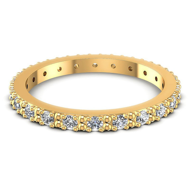 Round Diamonds 0.40CT Eternity Ring in 14KT Yellow Gold
