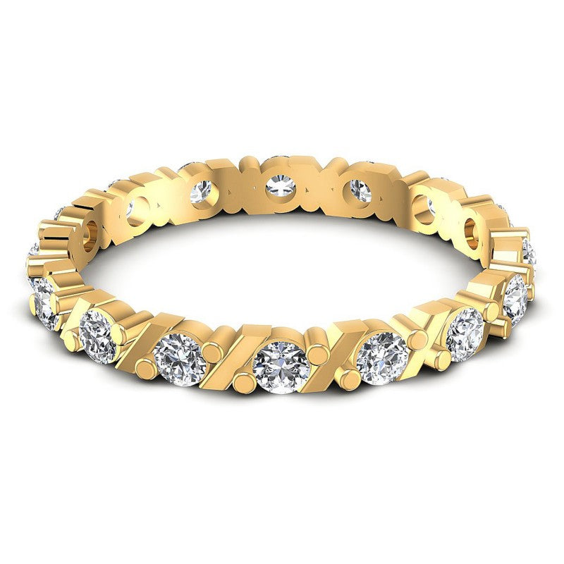 Round Diamonds 0.50CT Eternity Ring in 14KT Yellow Gold