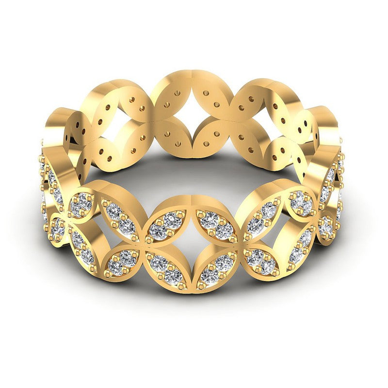 Round Diamonds 0.40CT Eternity Ring in 14KT Yellow Gold