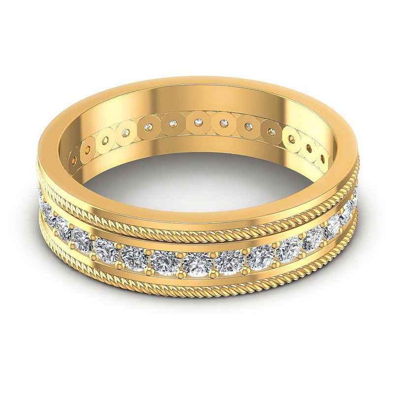 Round Diamonds 0.70CT Eternity Ring in 14KT Yellow Gold