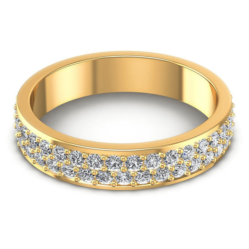 Round Diamonds 1.65CT Eternity Ring in 14KT Yellow Gold
