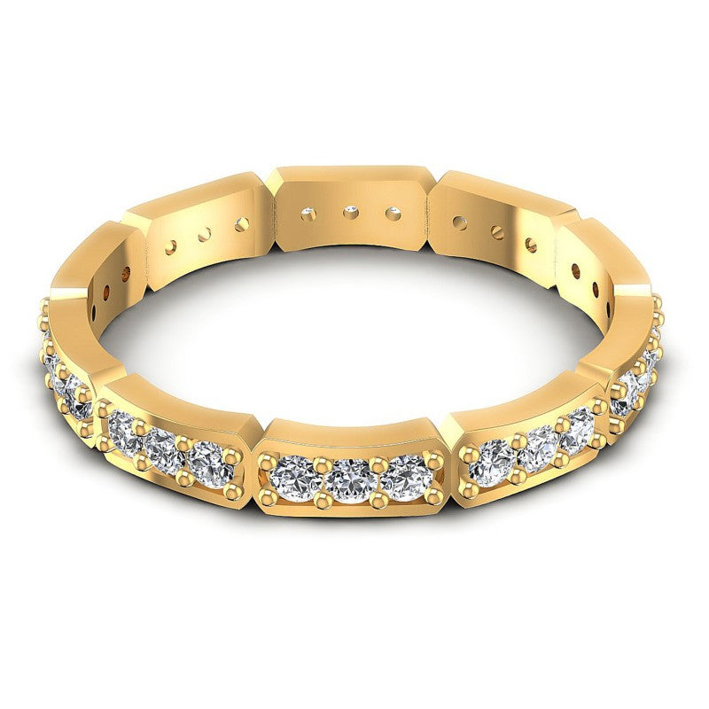 Round Diamonds 0.50CT Eternity Ring in 14KT Yellow Gold