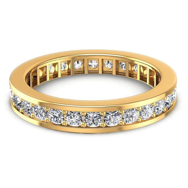 Round Diamonds 1.15CT Eternity Ring in 14KT Yellow Gold