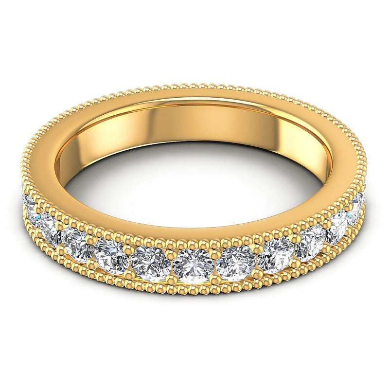 Round Diamonds 1.55CT Eternity Ring in 14KT Yellow Gold