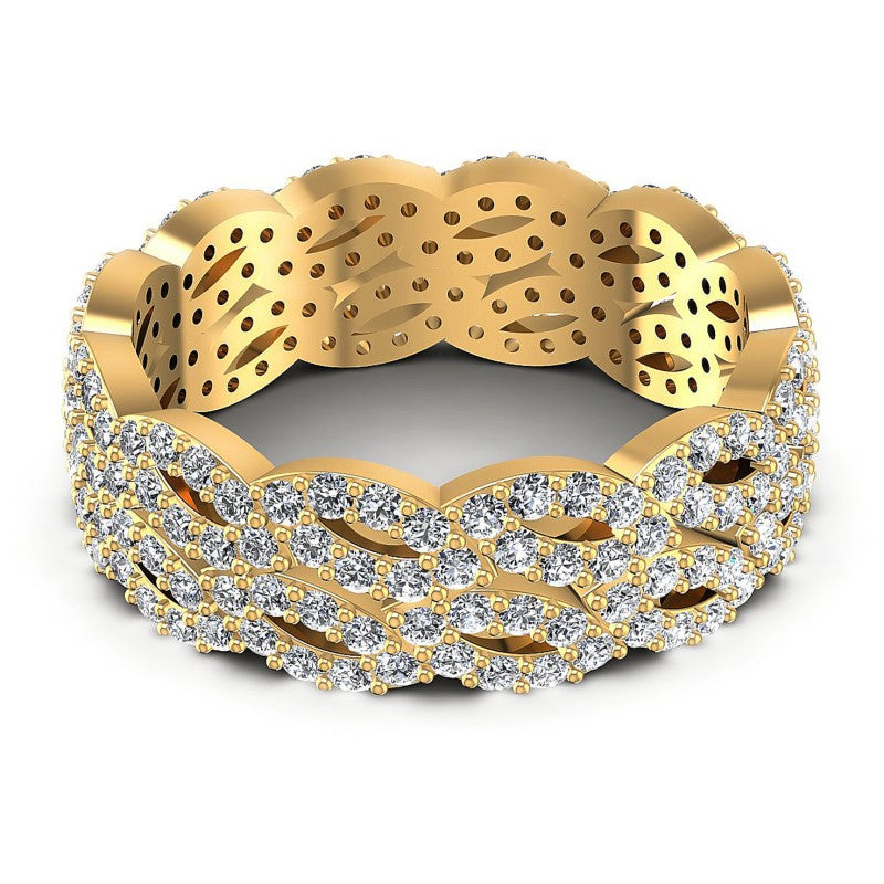 Round Diamonds 1.25CT Eternity Ring in 14KT Yellow Gold