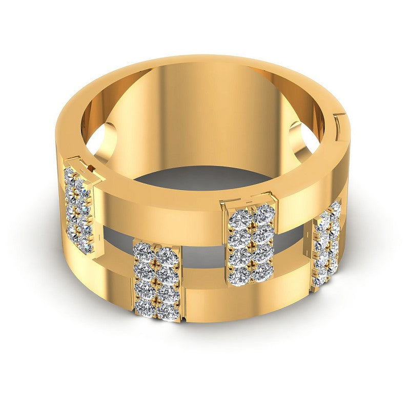 Round Diamonds 0.60CT Diamonds Wedding Band in 14KT Yellow Gold