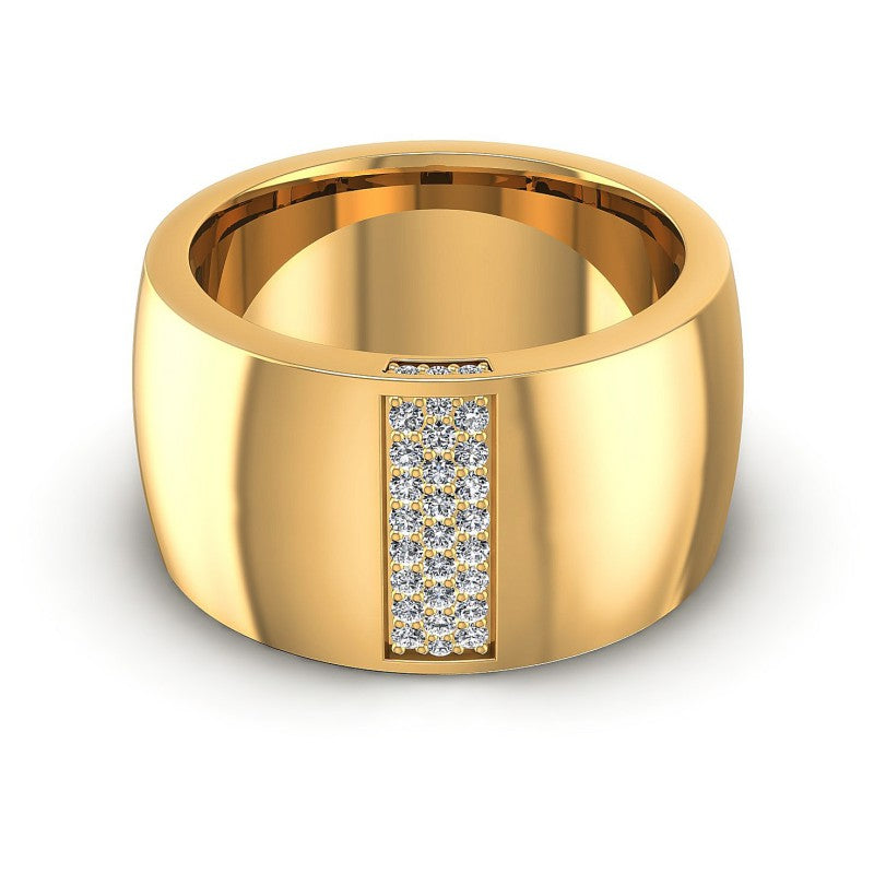 Round Diamonds 0.25CT Diamonds Wedding Band in 14KT Yellow Gold