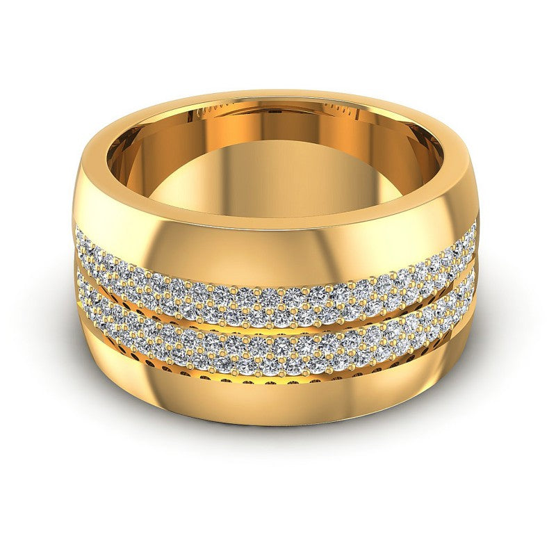 Round Diamonds 0.85CT Diamonds Wedding Band in 14KT Yellow Gold