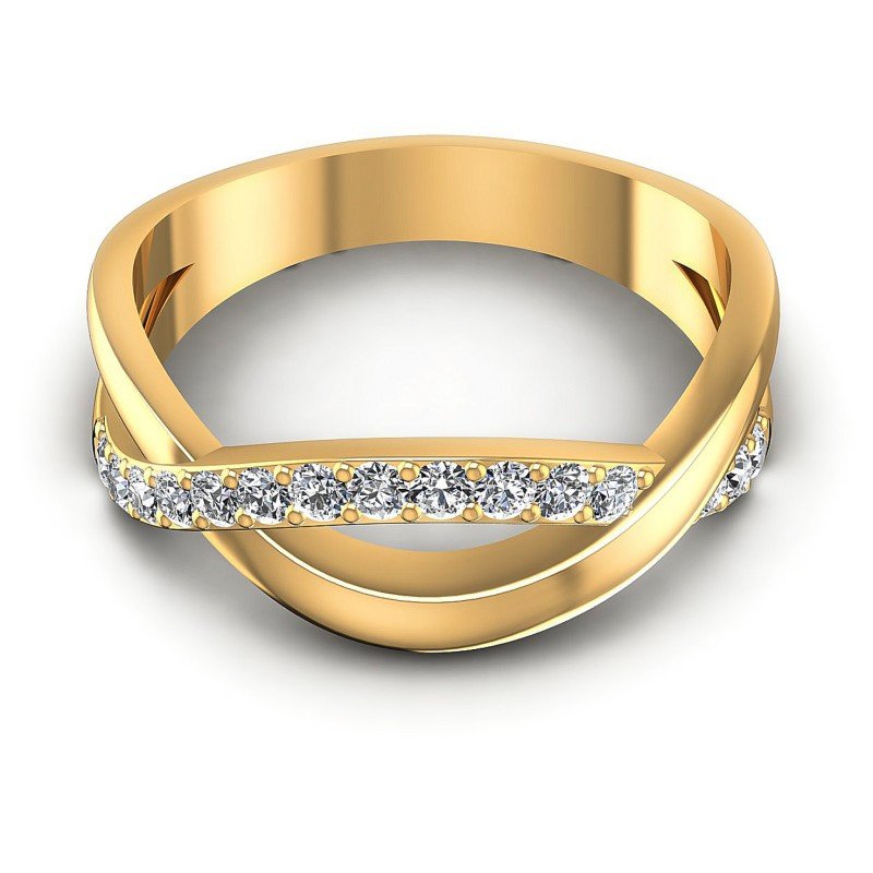 Round Diamonds 0.35CT Diamonds Wedding Band in 14KT Yellow Gold