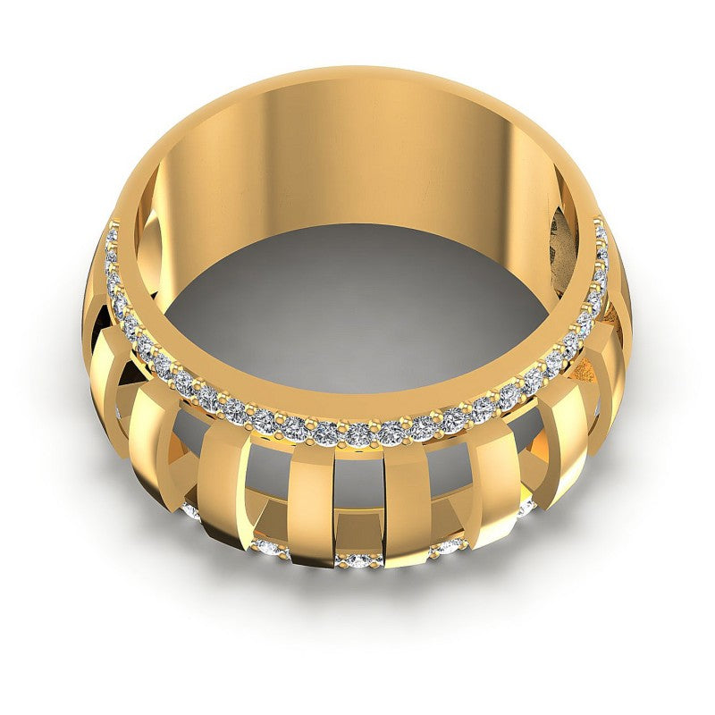 Round Diamonds 0.45CT Diamonds Wedding Band in 14KT Yellow Gold