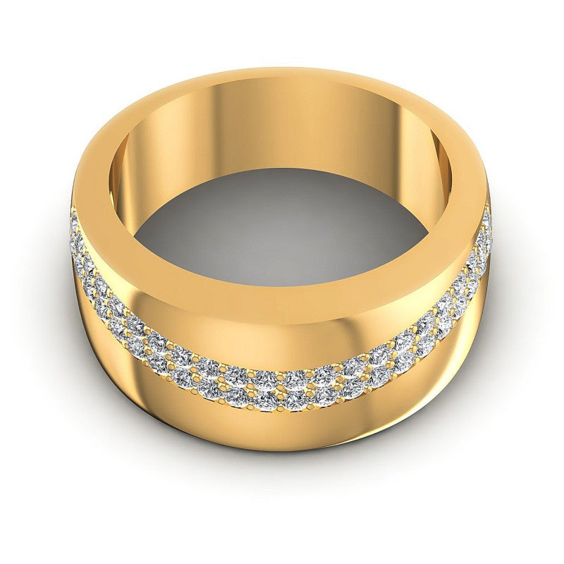 Round Diamonds 0.55CT Diamonds Wedding Band in 14KT Yellow Gold