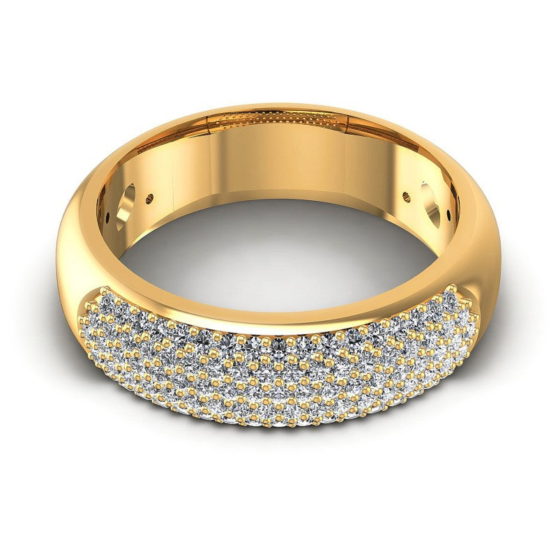Round Diamonds 0.75CT Diamonds Wedding Band in 14KT Yellow Gold