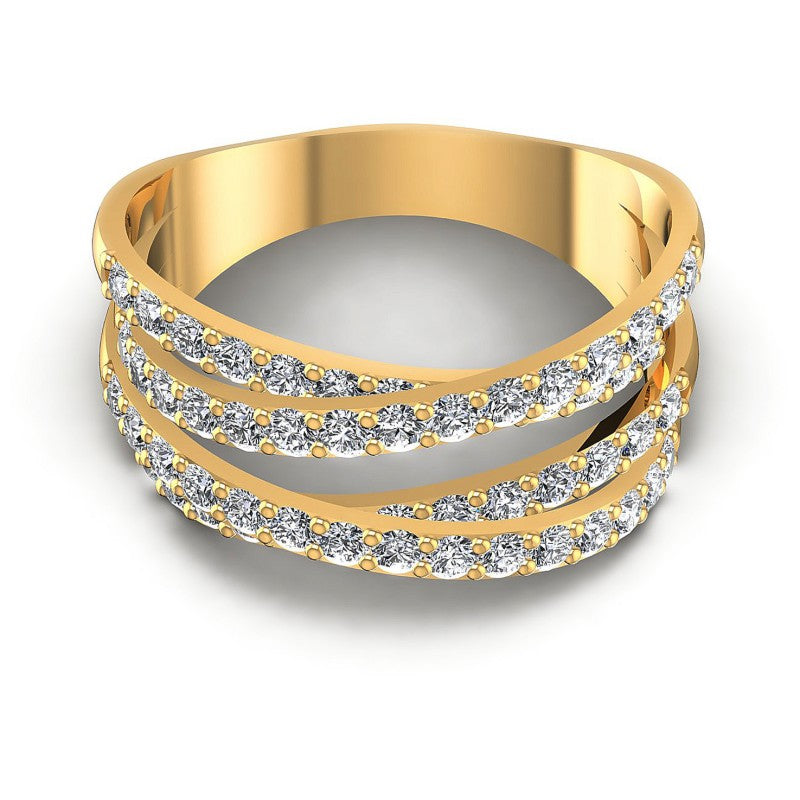 Round Diamonds 1.55CT Diamonds Wedding Band in 14KT Yellow Gold