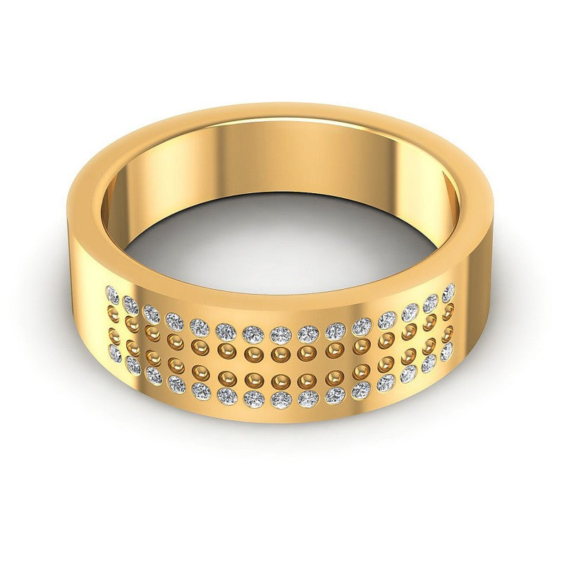 Round Diamonds 0.20CT Diamonds Wedding Band in 14KT Yellow Gold