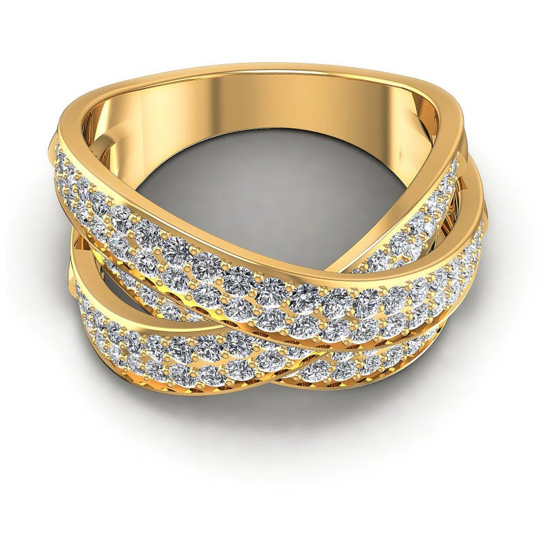 Round Diamonds 1.70CT Diamonds Wedding Band in 14KT Yellow Gold