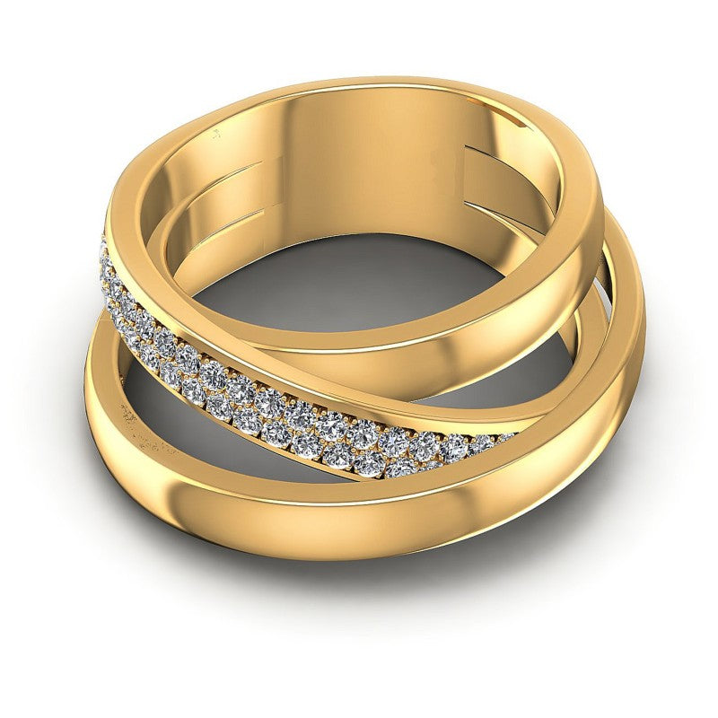 Round Diamonds 0.55CT Diamonds Wedding Band in 14KT Yellow Gold