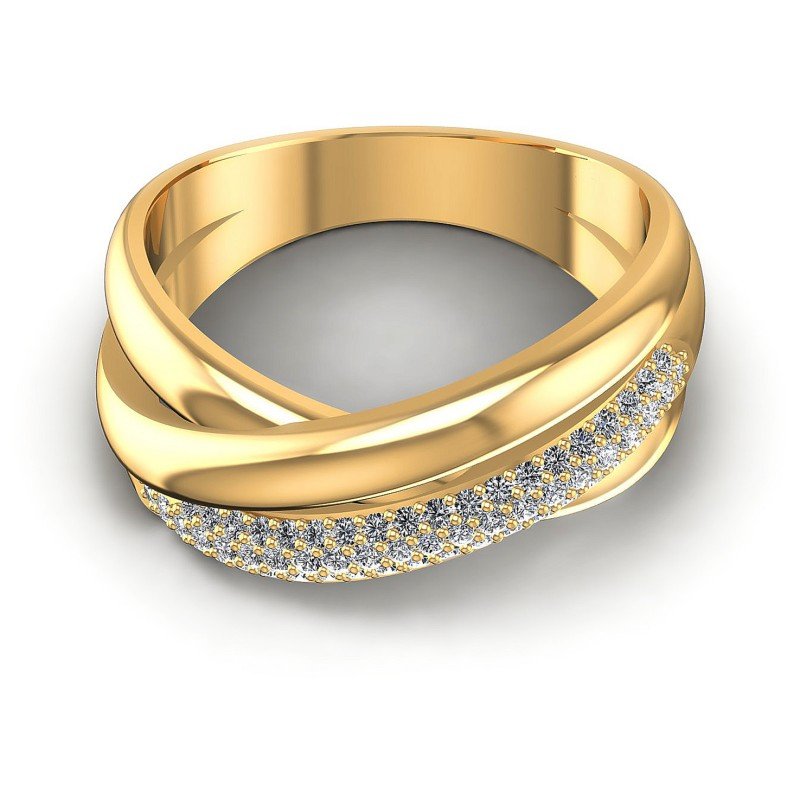 Round Diamonds 0.45CT Diamonds Wedding Band in 14KT Yellow Gold