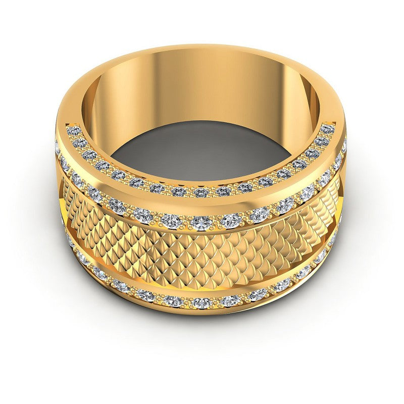 Round Diamonds 0.75CT Diamonds Wedding Band in 14KT Yellow Gold