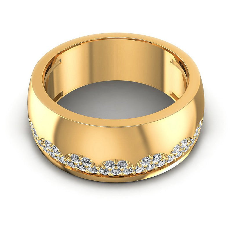 Round Diamonds 0.45CT Diamonds Wedding Band in 14KT Yellow Gold