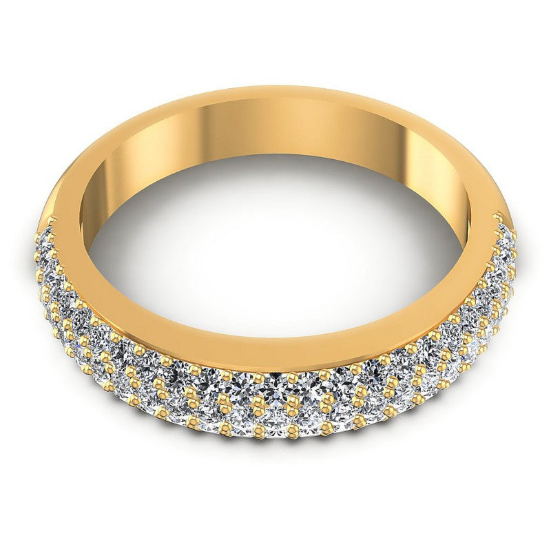 Round Diamonds 0.80CT Diamonds Wedding Band in 14KT Yellow Gold