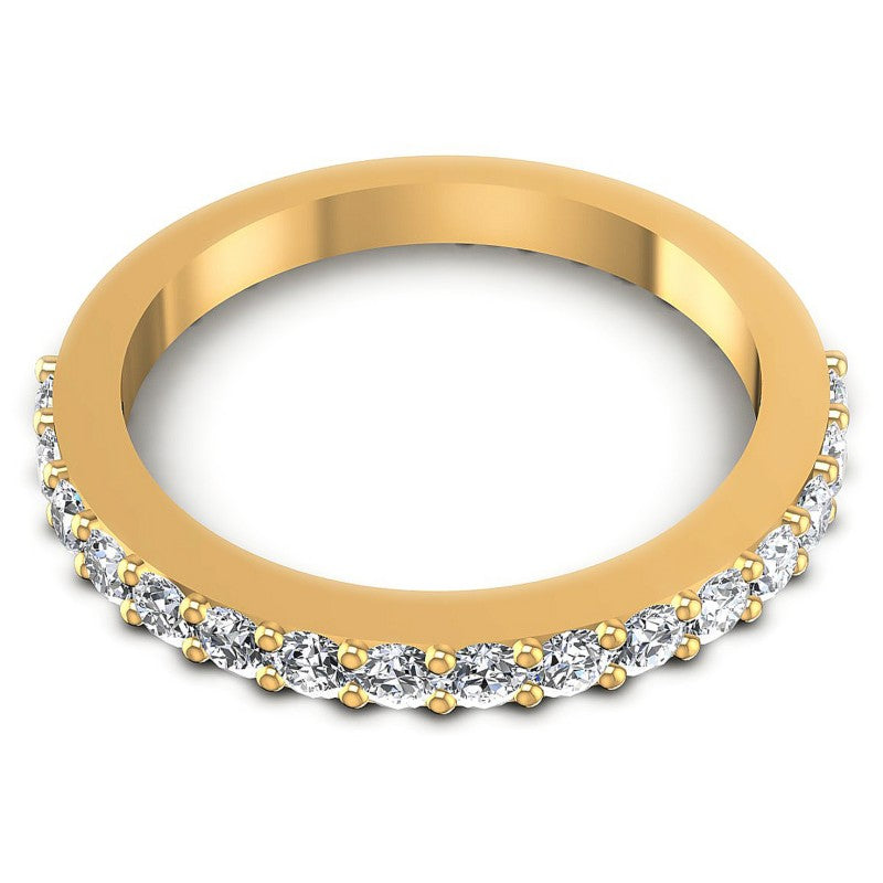 Round Diamonds 0.65CT Diamonds Wedding Band in 14KT Yellow Gold