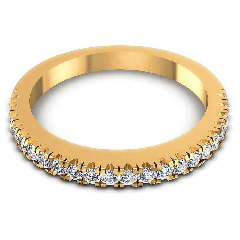 Round Diamonds 0.40CT Diamonds Wedding Band in 14KT Yellow Gold