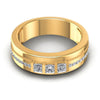 Princess and Round Diamonds 0.45CT Diamonds Wedding Band in 14KT Yellow Gold