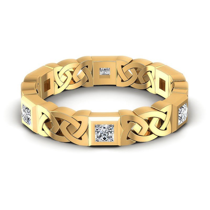 Princess Diamonds 0.70CT Diamonds Wedding Band in 14KT Yellow Gold