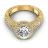 Round Diamonds 0.55CT Antique Ring in 14KT Yellow Gold