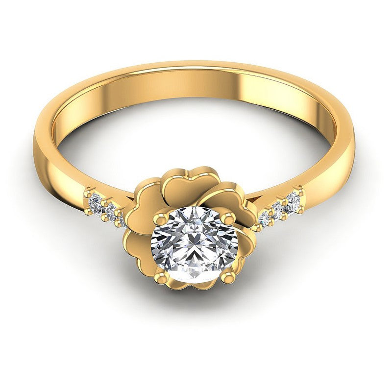 Round Diamonds 0.50CT Engagement Ring in 14KT Yellow Gold