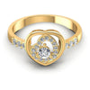 Round Diamonds 0.20CT Fashion Ring in 14KT Yellow Gold