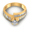 Princess and Round Diamonds 1.55CT Engagement Ring in 14KT Yellow Gold