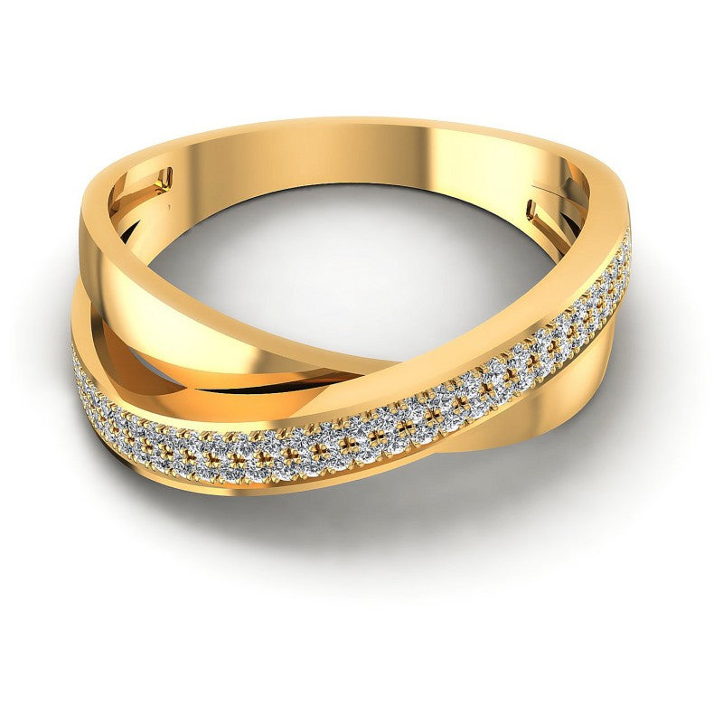 Round Diamonds 0.30CT Diamonds Wedding Band in 14KT Yellow Gold