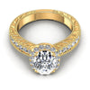 Round and Oval Diamonds 1.75CT Antique Ring in 14KT Yellow Gold