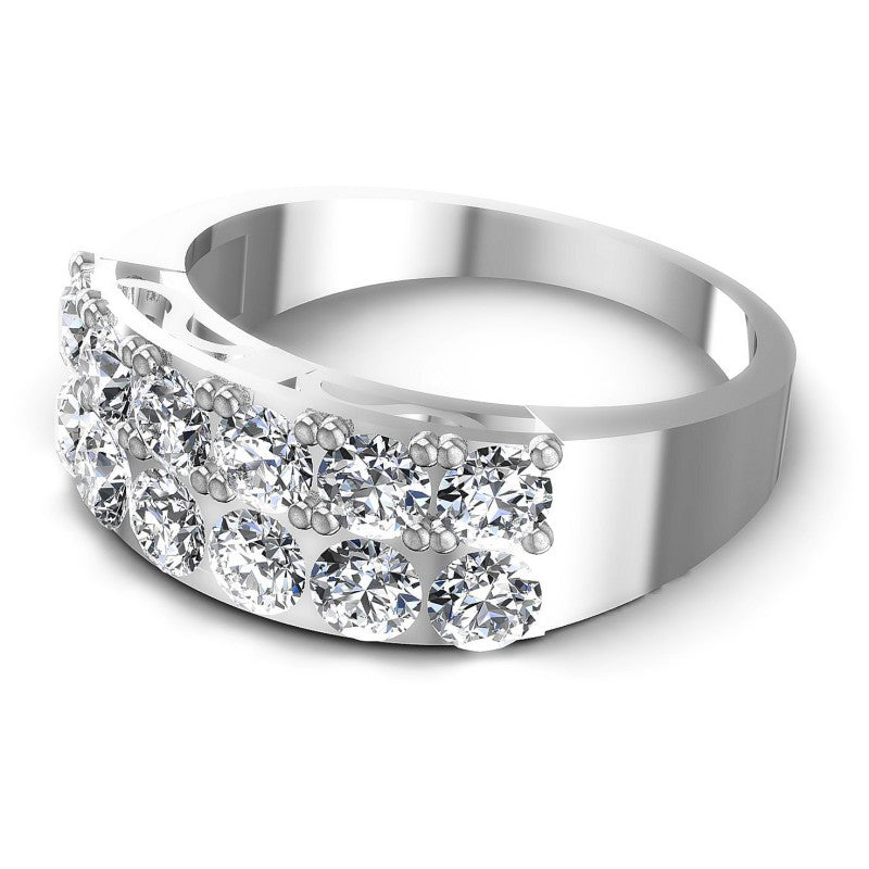 Round Cut Diamonds Wedding Band in 14KT Rose Gold