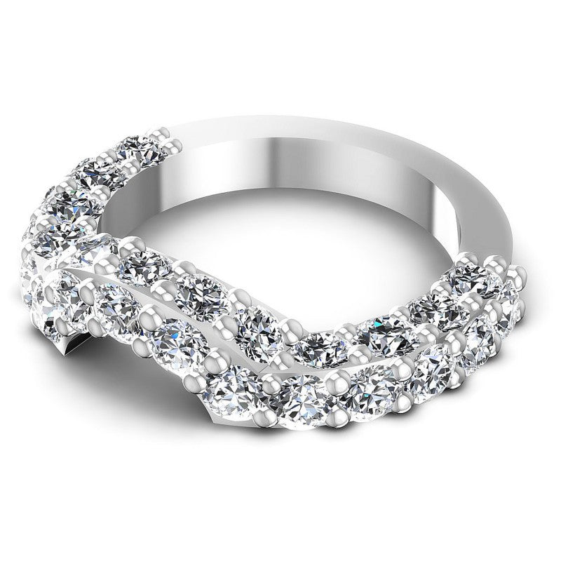 Round Diamonds 2.35CT Diamonds Wedding Band in 14KT Rose Gold