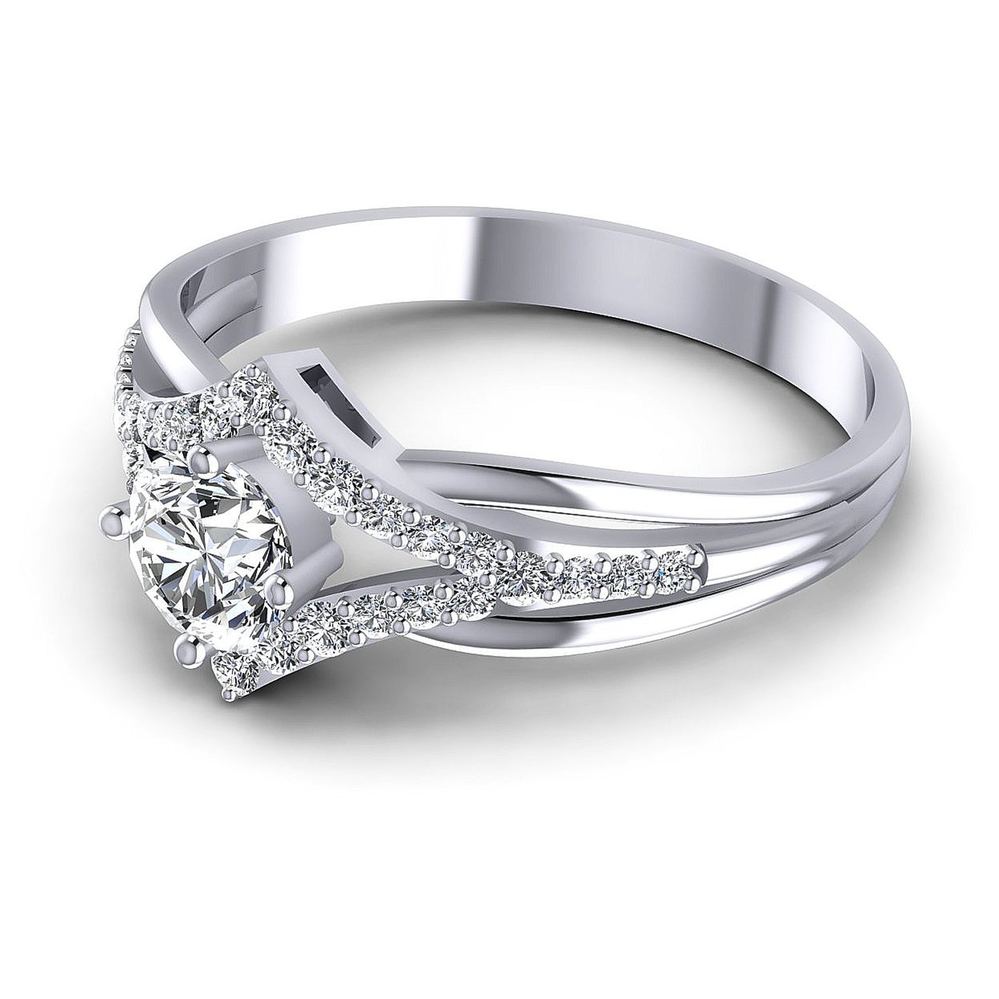 0.65CT Round  Cut Diamonds Engagement Rings