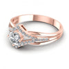 Round Diamonds 0.65CT Engagement Ring in 18KT Rose Gold