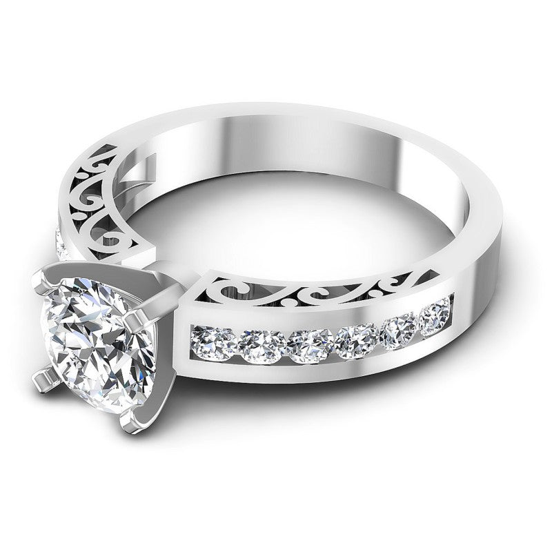 Round Diamonds 0.85CT Engagement Ring in 14KT Rose Gold